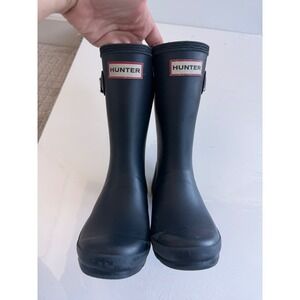 Kids Navy Hunter Boots Size 13